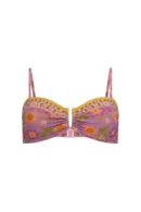 Floral Print Strapless High-Waisted Bikini
