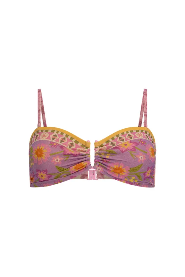 Floral Print Strapless High-Waisted Bikini - Image 5