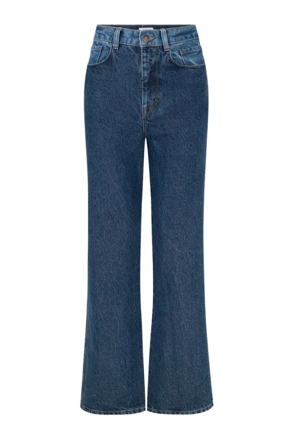 Blue High-Waisted Wide-Leg Jeans - Image 3