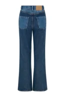 Blue High-Waisted Wide-Leg Jeans