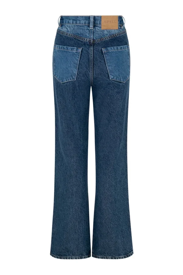 Blue High-Waisted Wide-Leg Jeans - Image 4