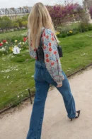 Blue High-Waisted Wide-Leg Jeans