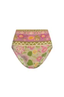 Floral Print Strapless High-Waisted Bikini