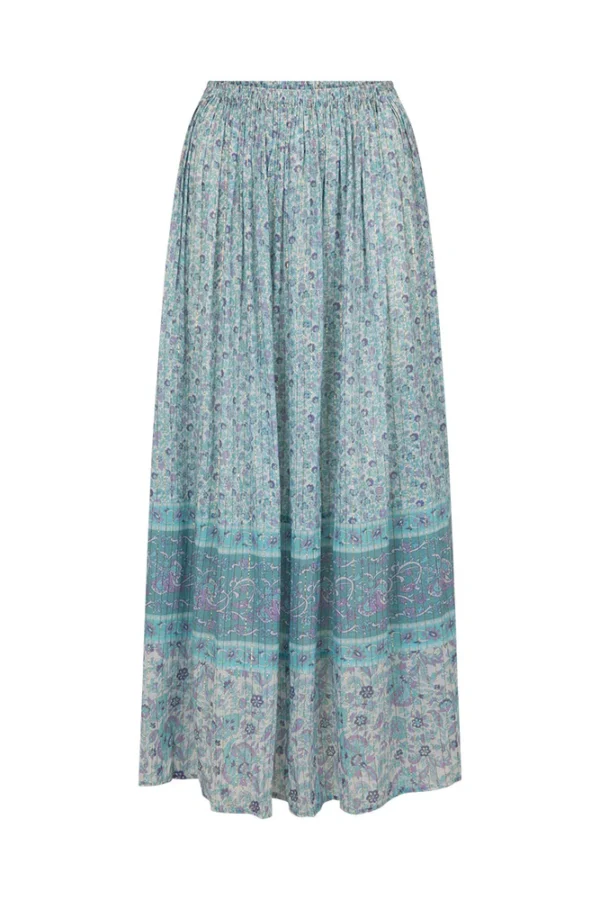 Zibiya Women's Bohemian Floral Kimono Top & Slit Maxi Skirt Set - Image 2