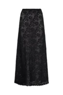 Zibiya Women's Black Lace Maxi Skirt