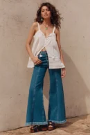 Zibiya Women's High-Rise Wide-Leg Denim Jeans