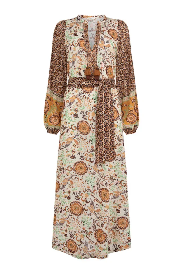 Zibiya Womens Bohemian floral print mini dress with kimono sleeves - Image 7