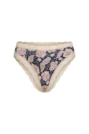 Dark Floral Bralette & Lace Briefs Set