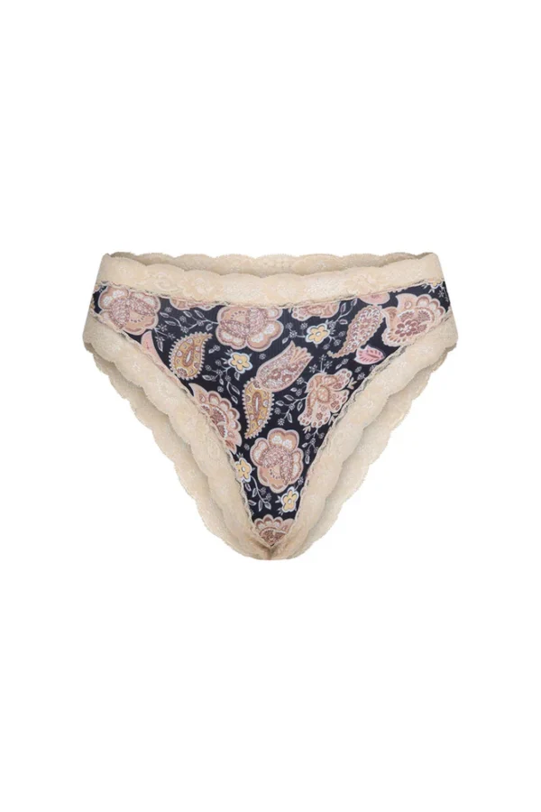 Dark Floral Bralette & Lace Briefs Set - Image 6