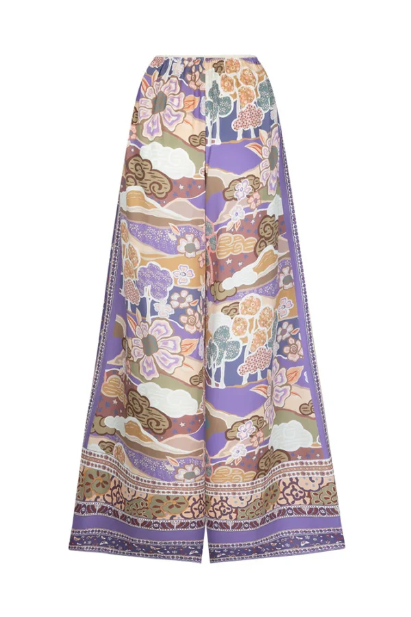 Multicolored Floral Print Wide-Leg Pant - Image 4